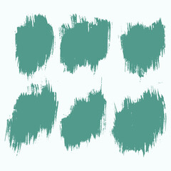 Decorative green paintbrush shape