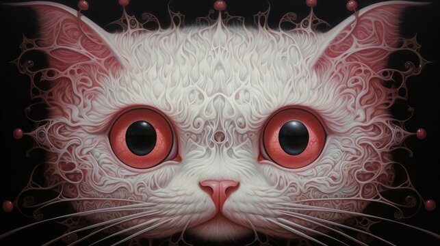 abstract cat illustration.