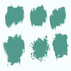 Smears hand drawn green grunge brush stroke background