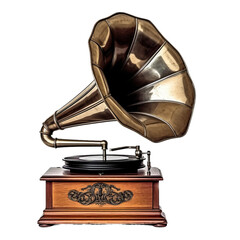 old gramophone isolated