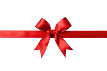 red ribbon bow isolated transparent png