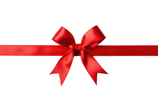 red ribbon bow isolated transparent png