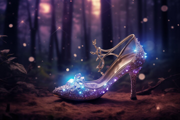 Cinderella Shoe in a Fantasy Forest