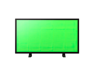 4K TV flat screen lcd or oled, plasma, realistic illustration, White blank monitor mockup. wide flatscreen monitor hanging on the wall