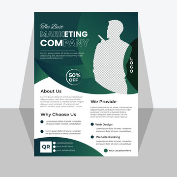 Creative Corporate & Business Flyer Design,  vector design, Flyer Template  natural shape,company flyer and editable vector template design.