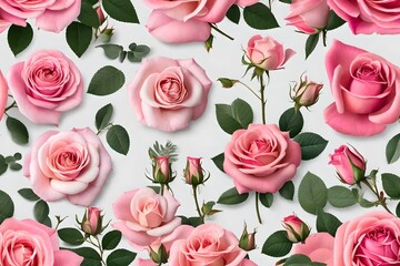pink roses pattern