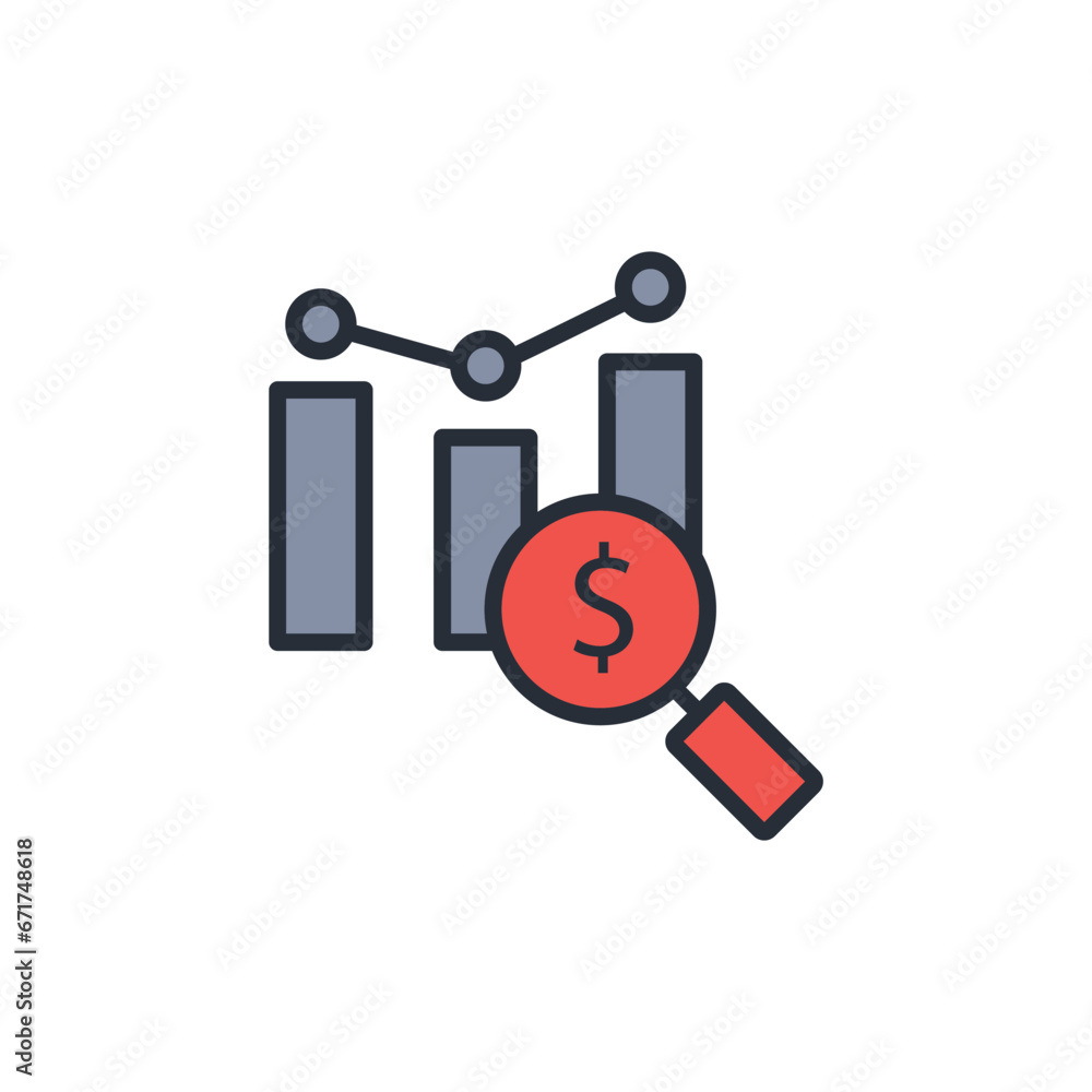 Poster analysis icon. vector.editable stroke.linear style sign for use web design,logo.symbol illustration.