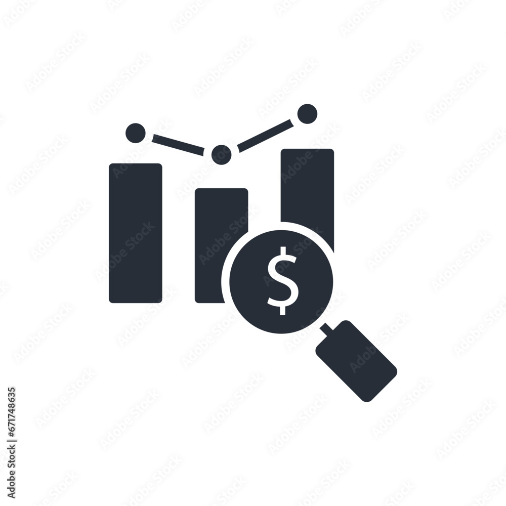 Poster analysis icon. vector.editable stroke.linear style sign for use web design,logo.symbol illustration.