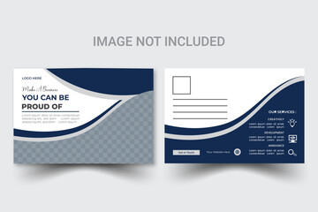 Corporate postcard design template. Corporate Business Postcard Template Design, Simple and Clean Modern Minimal Postcard Template, Business Postcard Layout.  stylish corporate postcard design layout 