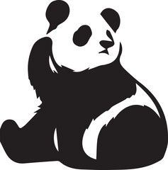 panda EPS, panda Silhouette, panda Vector, panda Cut File, panda Vector