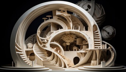 Photo of a Stunning Wooden Replica of a Majestic Architectural Masterpiece