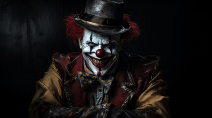 Fototapeta premium Portrait of the Halloween Clown 