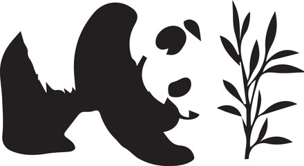 panda EPS, panda Silhouette, panda Vector, panda Cut File, panda Vector