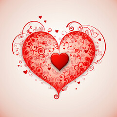 Vector design of Valentine's Day greeting card loves you.