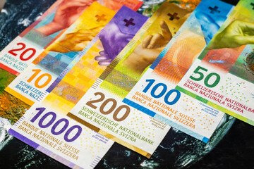 Swiss Francs, All banknotes, Money Switzerland, World currency