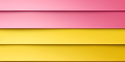 Pink and yellow horizontal panels wallpaper with copy space. Background concept. AI generated.