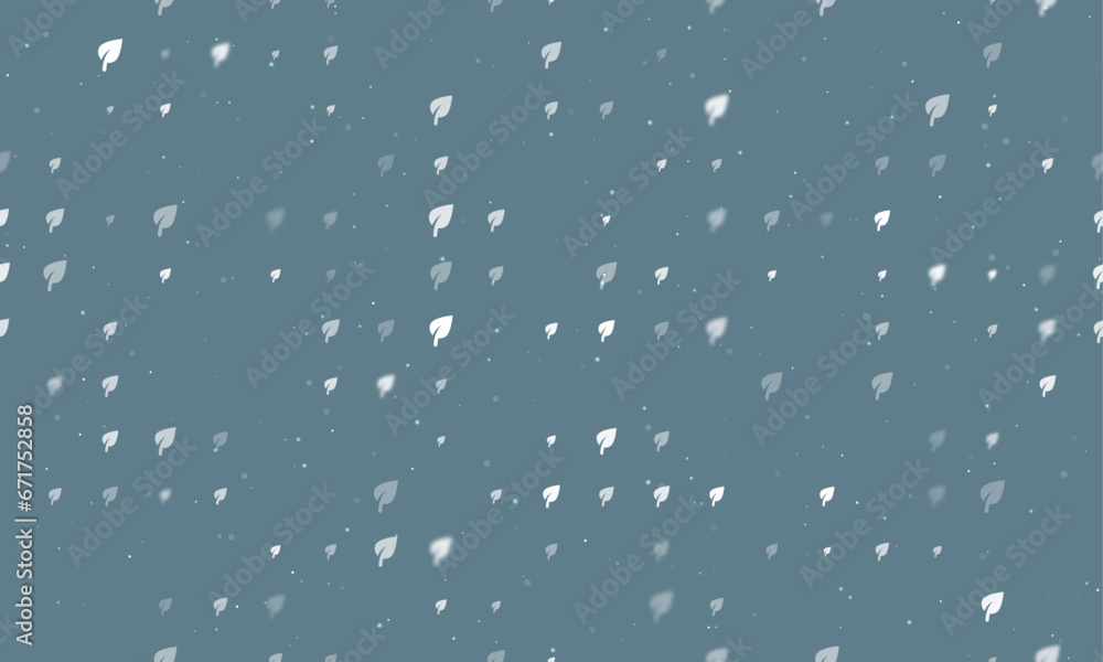 Aufkleber seamless background pattern of evenly spaced white leaf symbols of different sizes and opacity. vect