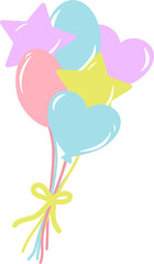 Pastel balloon illustration