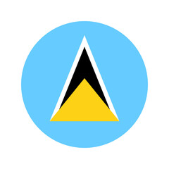 Saint Lucia flag simple illustration for independence day or election