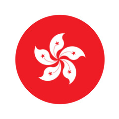 Hong Kong flag simple illustration for independence day or election