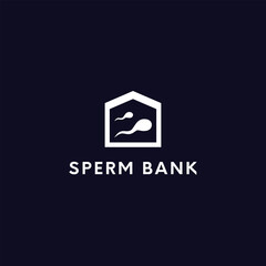 sperm bank logo design vector
