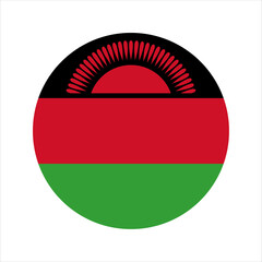 Malawi flag simple illustration for independence day or election