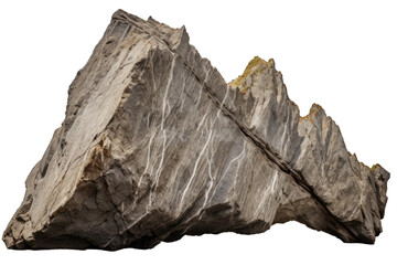 a sharp, pointed, and heavy mineral rock isolated on a transparent background. (PNG, cutout, or clipping path.)