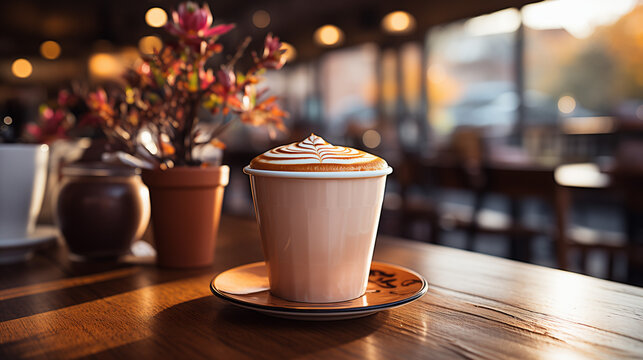 Kaffe, Cappuccino, Kakao, Schoklade, trinken, Kaffee, Tresen, in einem Kaffee, gemütlich, entspannen, heiss