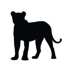 Lion Silhouette. Lion Vector Illustration. Lion Artwork.