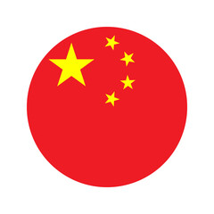 China flag simple illustration for independence day or election
