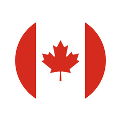 Canada flag simple illustration for independence day or election