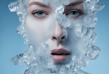 Portrait of a ice woman
