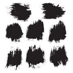 Paint vector black color grunge brushstroke