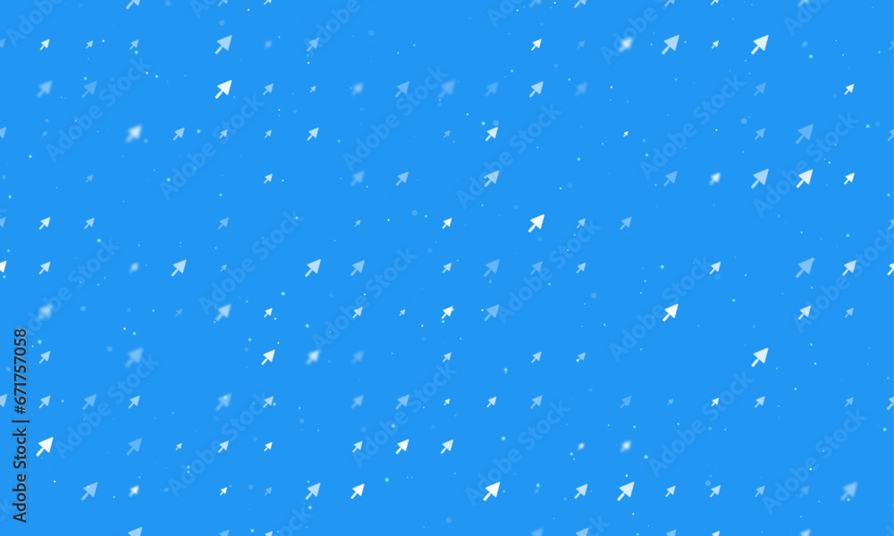 Poster seamless background pattern of evenly spaced white trowel symbols of different sizes and opacity. ve