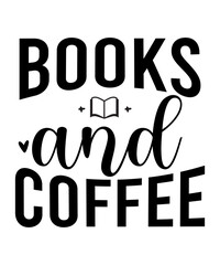 Books And Coffee SVG Cut File