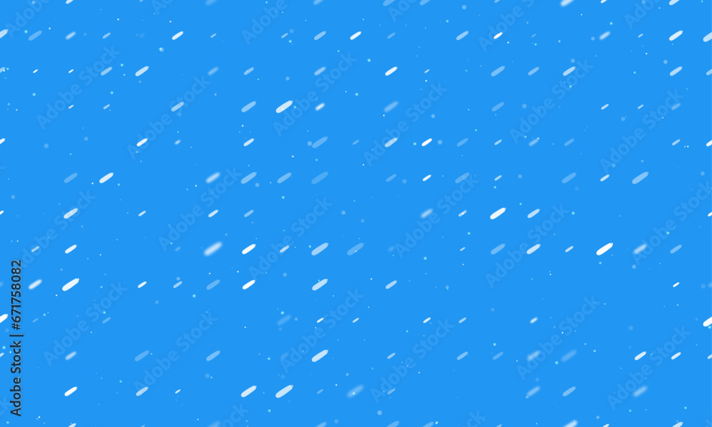 Poster seamless background pattern of evenly spaced white zucchini symbols of different sizes and opacity. 