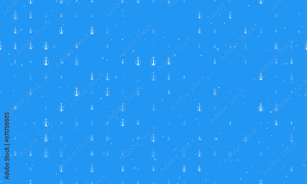 Poster seamless background pattern of evenly spaced white hookah symbols of different sizes and opacity. ve