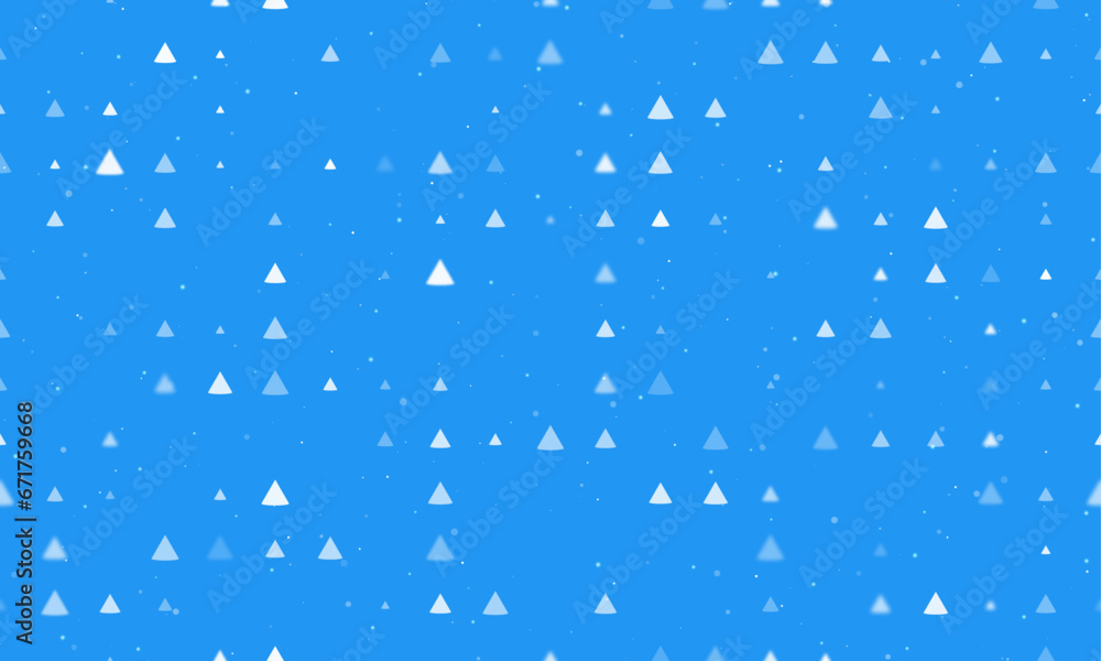 Aufkleber seamless background pattern of evenly spaced white cone symbols of different sizes and opacity. vect