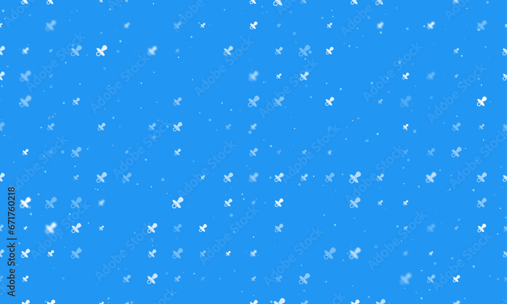 Aufkleber seamless background pattern of evenly spaced white nipple symbols of different sizes and opacity. ve