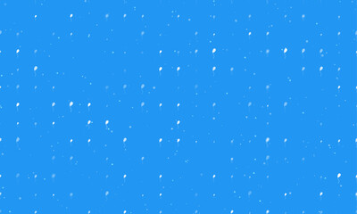 Seamless background pattern of evenly spaced white balloon symbols of different sizes and opacity. Vector illustration on blue background with stars