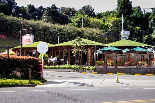 La Calera, Cundinamarca, Colombia - 21 October 2023. Paradero Andres a well known restaurant located on the road between Bogota and La Calera.