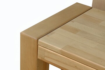 Naklejka na ściany i meble Wooden bench surface. Natural wood furniture close view