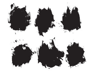 Black grungy hand painted vector background