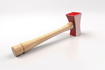 3D illustration of a hammer for construction on a white background. Generative AI