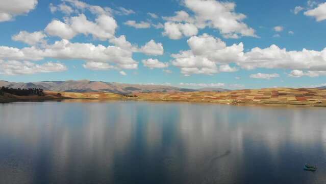 Landscapes of the city of Yucay, capital of the district of Yucay in the province of Urubamba, Peru.