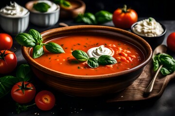 tomato soup with basil