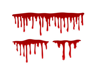 Blood splashes vector set