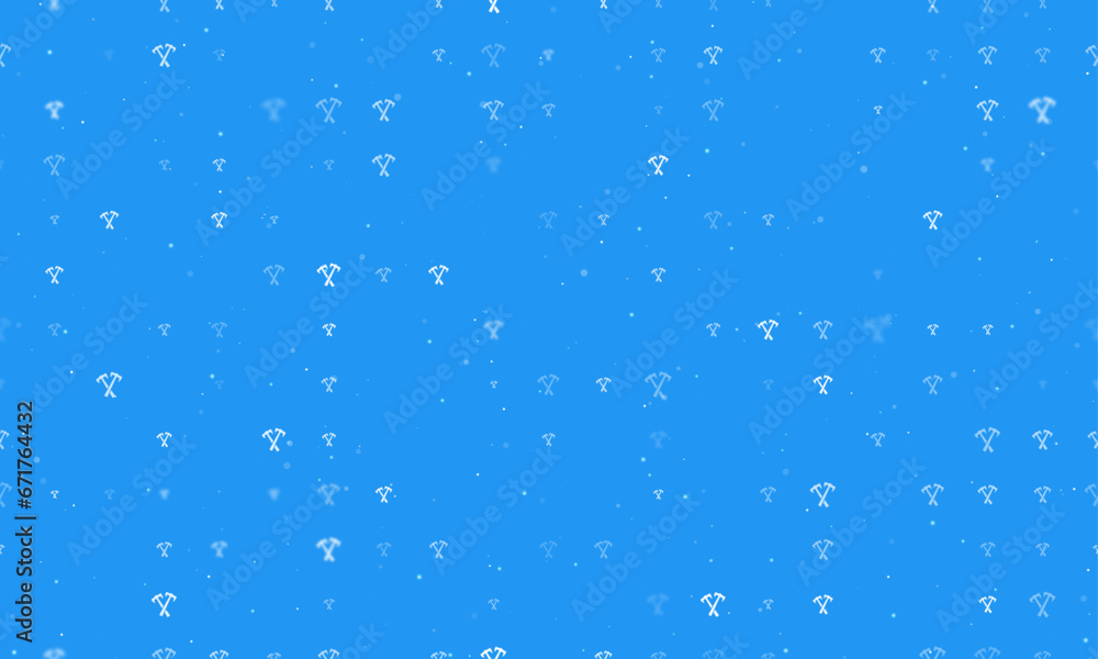 Aufkleber seamless background pattern of evenly spaced white crossed axes symbols of different sizes and opaci