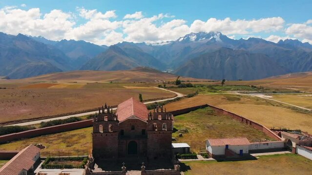 Landscapes of the city of Yucay, capital of the district of Yucay in the province of Urubamba, Peru.