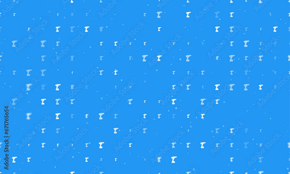 Poster seamless background pattern of evenly spaced white electric screwdriver symbols of different sizes a